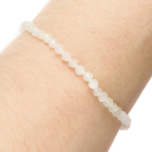 4mm Rainbow Moonstone Faceted Bracelet