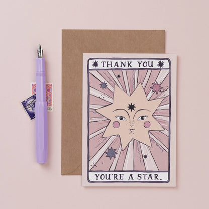 You're a Star Thank You Card | Thank You Tarot Card