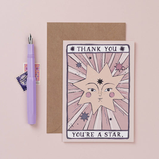 You're a Star Thank You Card | Thank You Tarot Card