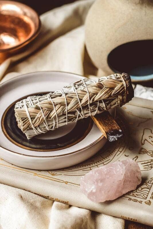 White Sage & Sweetgrass Smudge