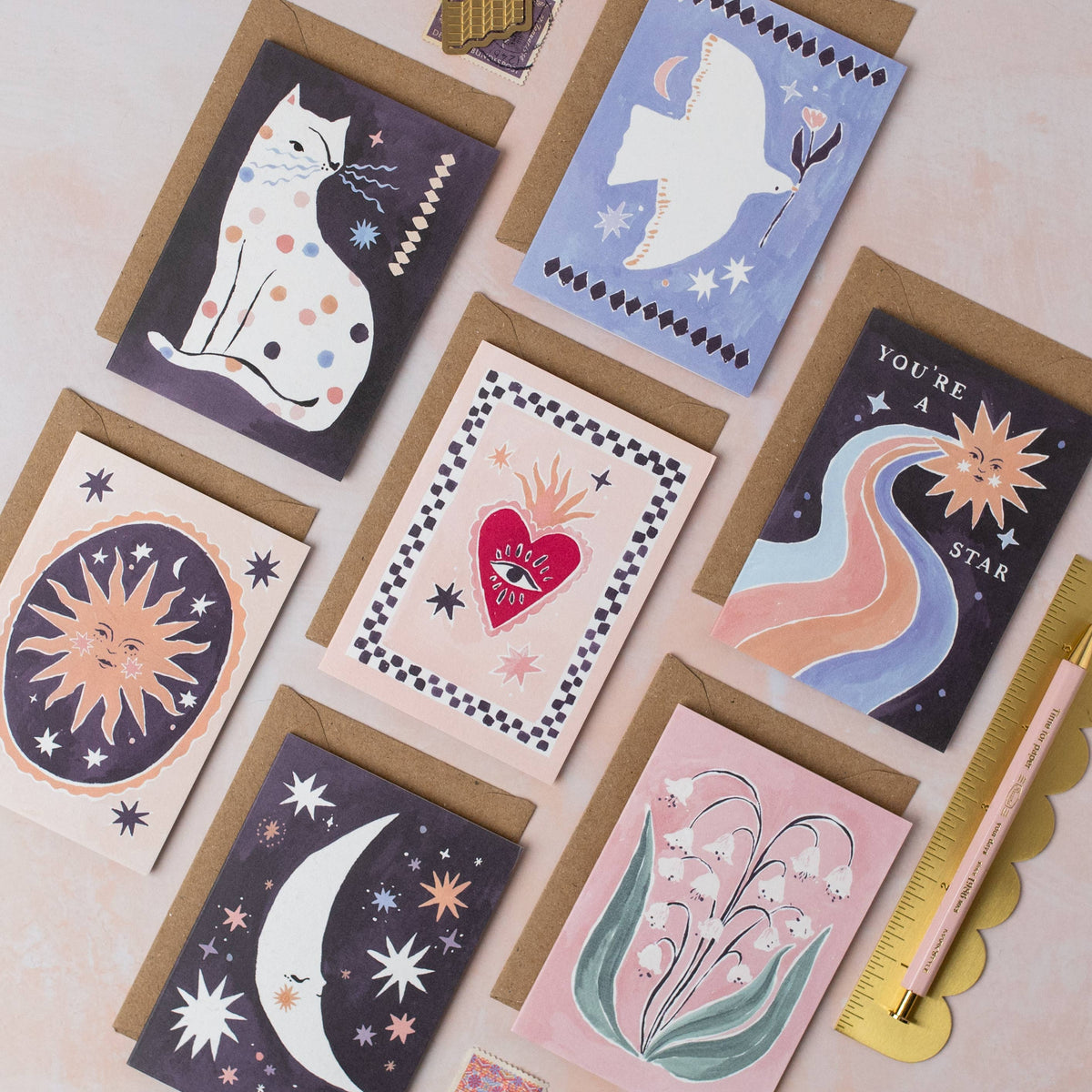 Sacred Heart Mini Love Card | Mini Greeting Card | Mini Card