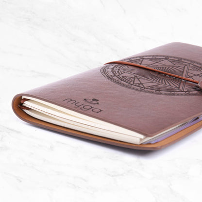 Myga Crystal Notebooks in Singles : Chakra Brown