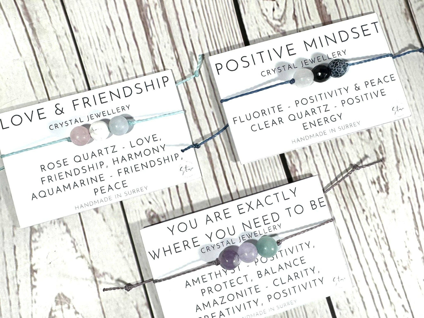 Crystal Support Bracelets: Be Yourself