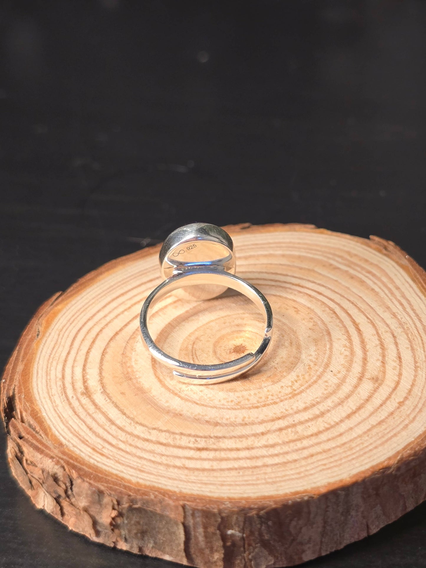 Amethyst Sterling Silver Adjustable Ring -4.8g