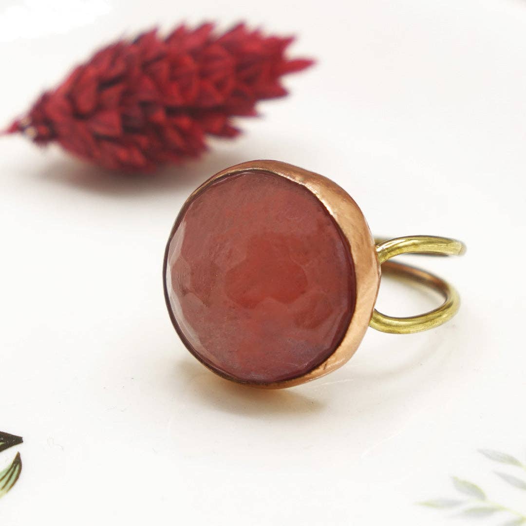 Rose Quartz Gemstone Ring