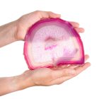 A7 Pink Agate Slice, 5.5" to 6"