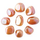 Tangerine Aura Medium Tumblestone 20-30mm, China