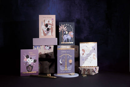 Lion Zodiac Birthday Card | Leo Star Sign | Astrology Cards