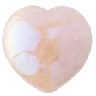 Rose Aura Quartz Heart 40mm