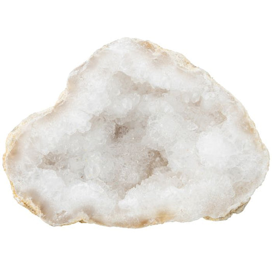 White Quartz Geode in Gift Box with ID Card, Brazil