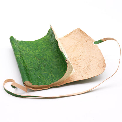 Rolled Leather Travel - Green (21x15cm)
