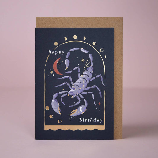 Scorpion Zodiac Birthday Card | Scorpio Star Sign Cards