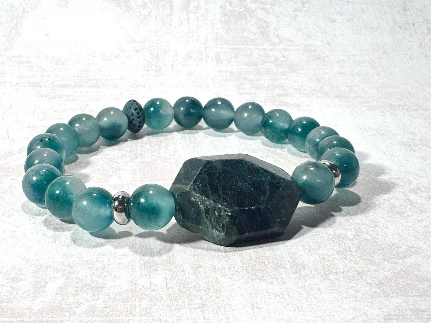Chunky Apatite Bracelet: 7 Inch Large