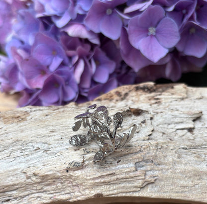 18ct Gold Plated Wrapped Around Leaf Ring - Gold