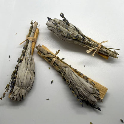 Mini Smudge Cluster, White Sage with Palo Santo and Lavender