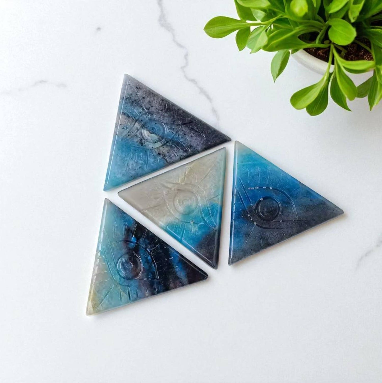 Trolleite Evil Eye Carving Quartz