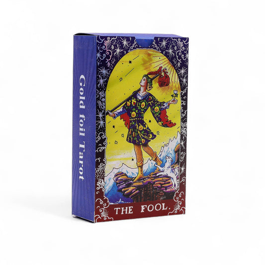 Tarot Card Set Blue Foil - Mandala - with booklet