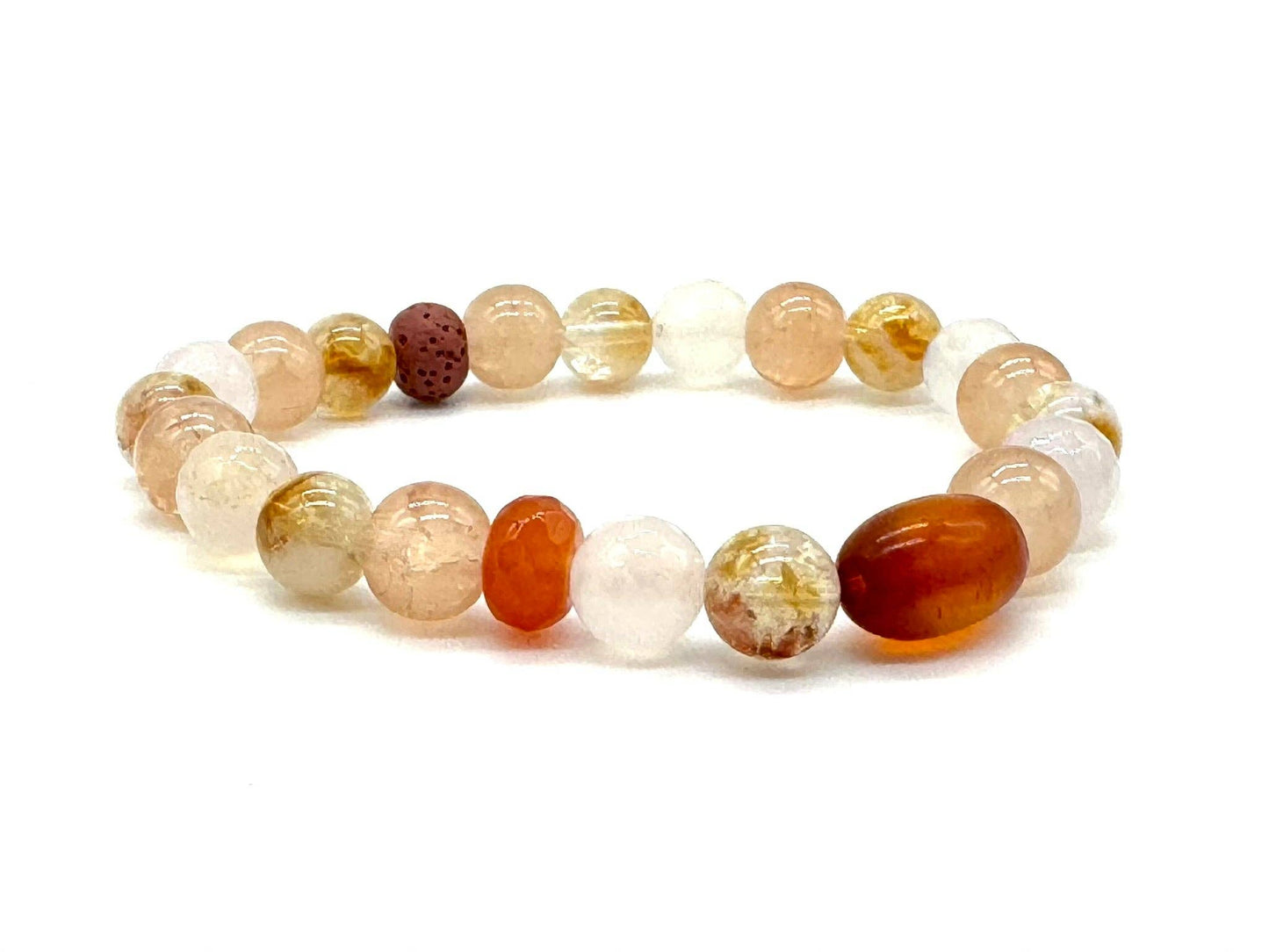Citrine and Amber Diffuser Bracelet: Medium