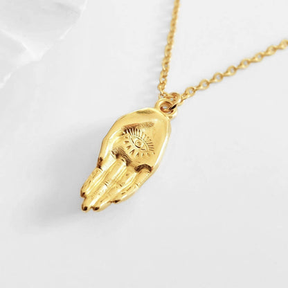 Boho Charm Hand Necklace Jewelry: 16 - 18 inches
