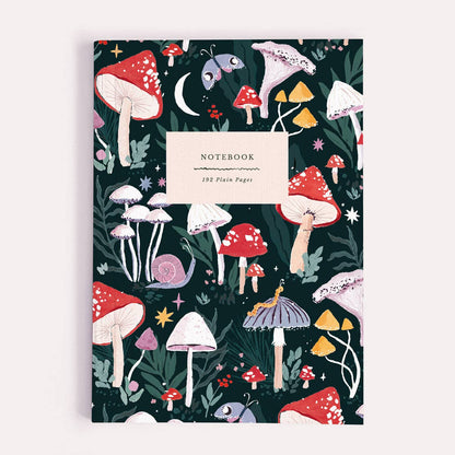 Mushrooms Notebook | Plain Page Journal | Notebooks