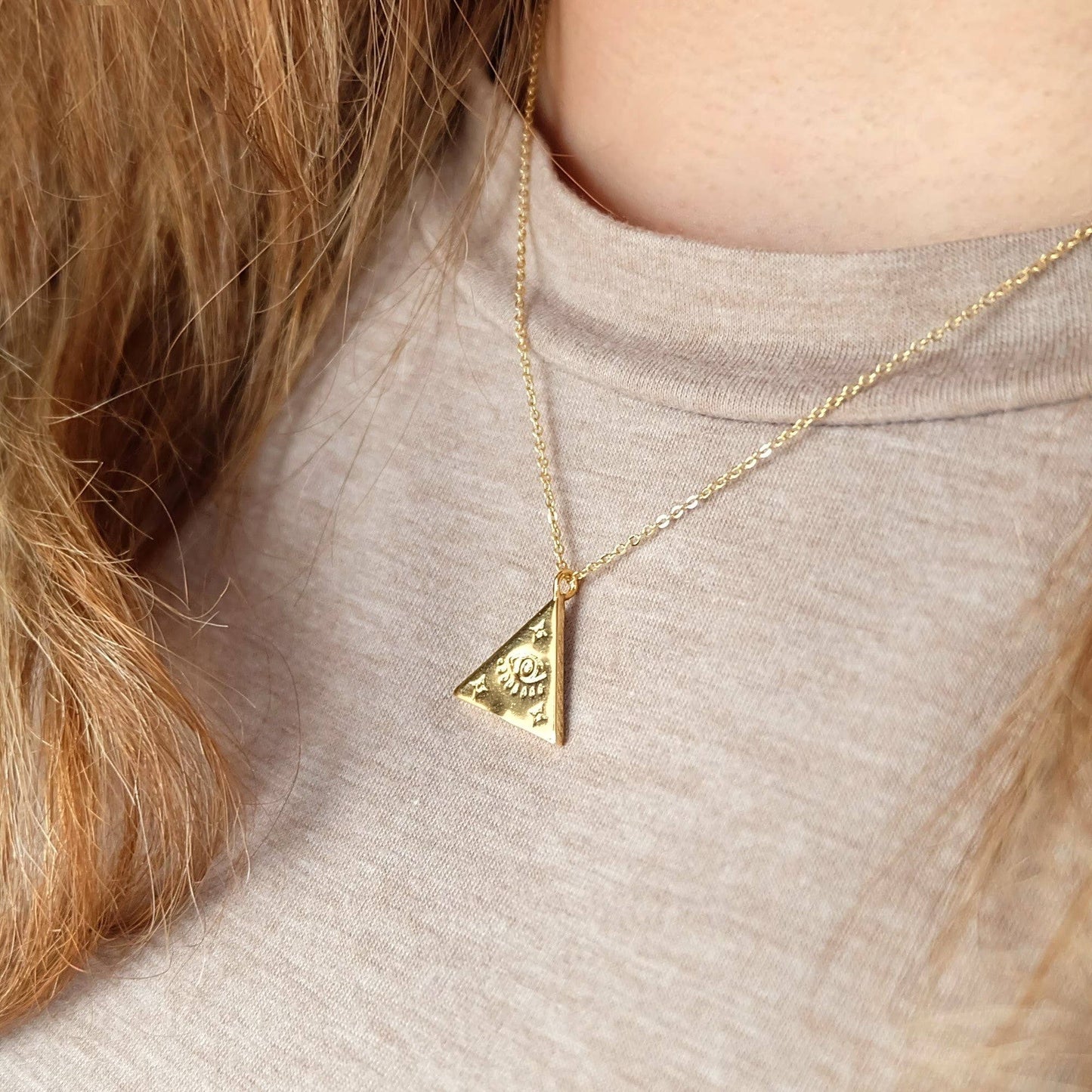 Gold Evil Eye Amulet Necklace