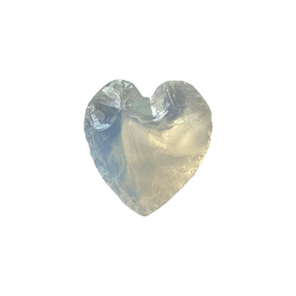 Faceted Small Crystal Heart, 2-3cm: Opalite