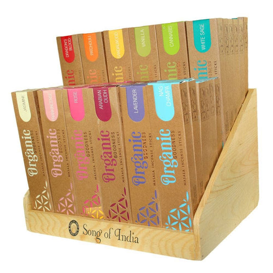 72 packs of incense sticks Organic Goodness + display stand Canabis