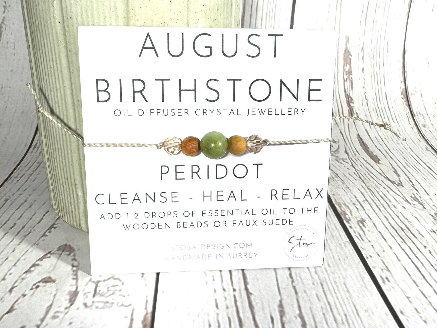 Birthstone Oil Diffuser Bracelet: May