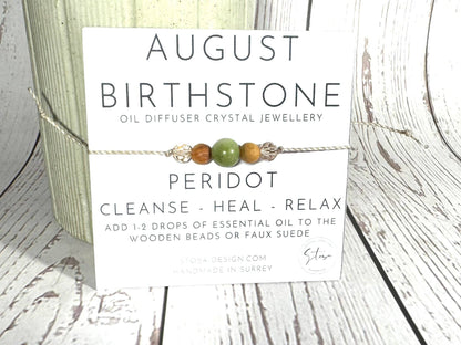 Birthstone Oil Diffuser Bracelet: January