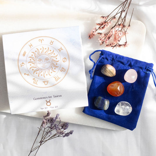 Zodiac Crystal Tumblestone Sets Taurus