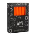 Pack of 12 Orange 'Confidence' Spell Candles