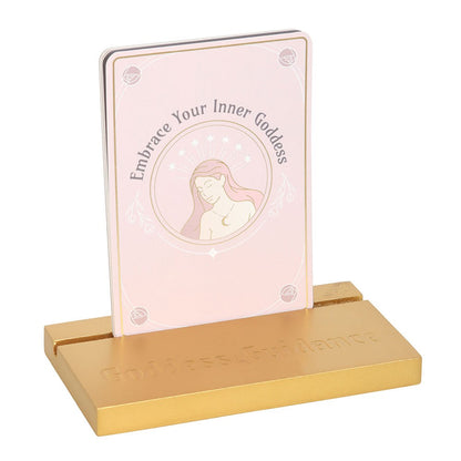 10 Goddess Energy Affirmation Cards with Wooden Stand