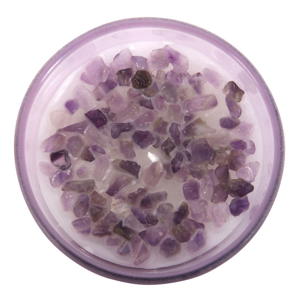 Abundance Crystal Chip Candle in Glass Pot