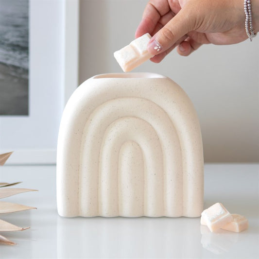 Cream Speckle Minimalist Arch Ceramic Oil Burner