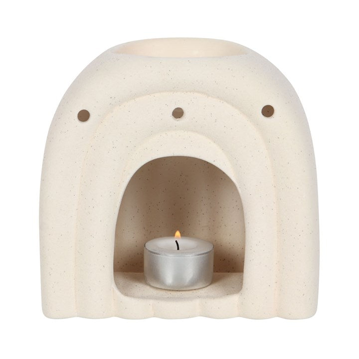 Cream Speckle Minimalist Arch Ceramic Oil Burner