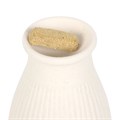 Cream Ribbed Ceramic Palo Santo Burner