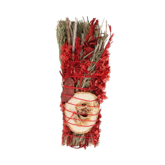6inch Sage Wand with Rosemary, White Sage and Red Jasper