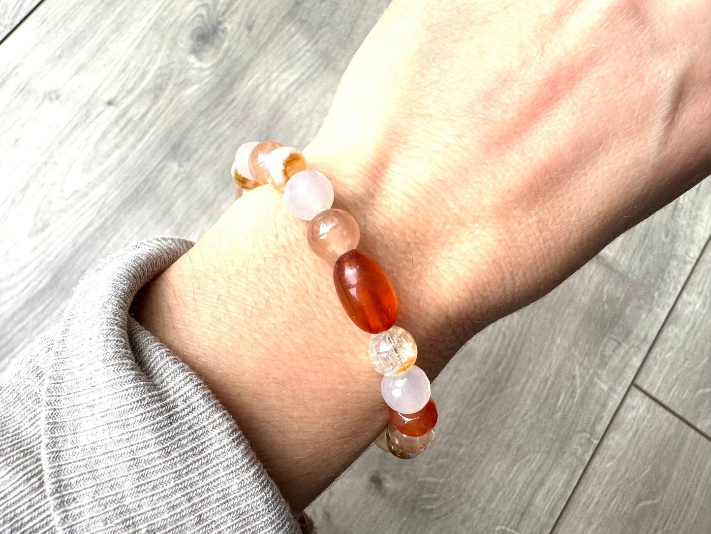 Citrine and Amber Diffuser Bracelet: Medium