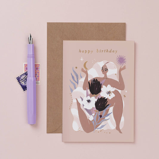 Maiden Zodiac Birthday Card | Virgo Star Sign | Astrology