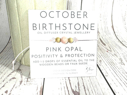 Birthstone Oil Diffuser Bracelet: November