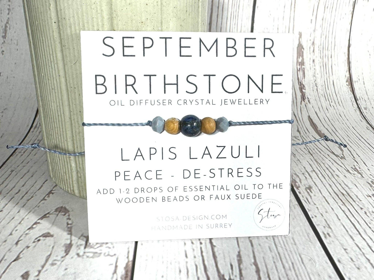 Birthstone Oil Diffuser Bracelet: February