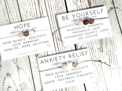 Crystal Support Bracelets: Anxiety Relief