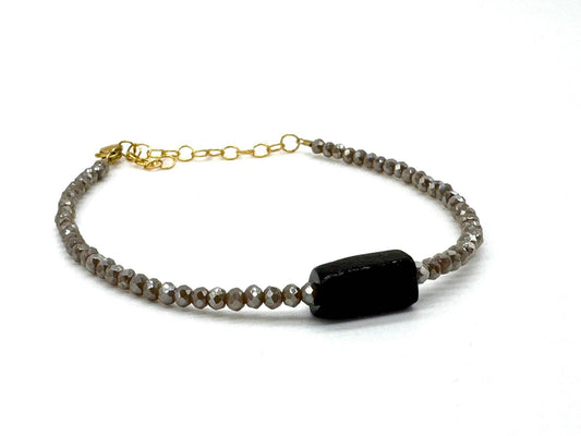 Obsidian Minimal Bracelet