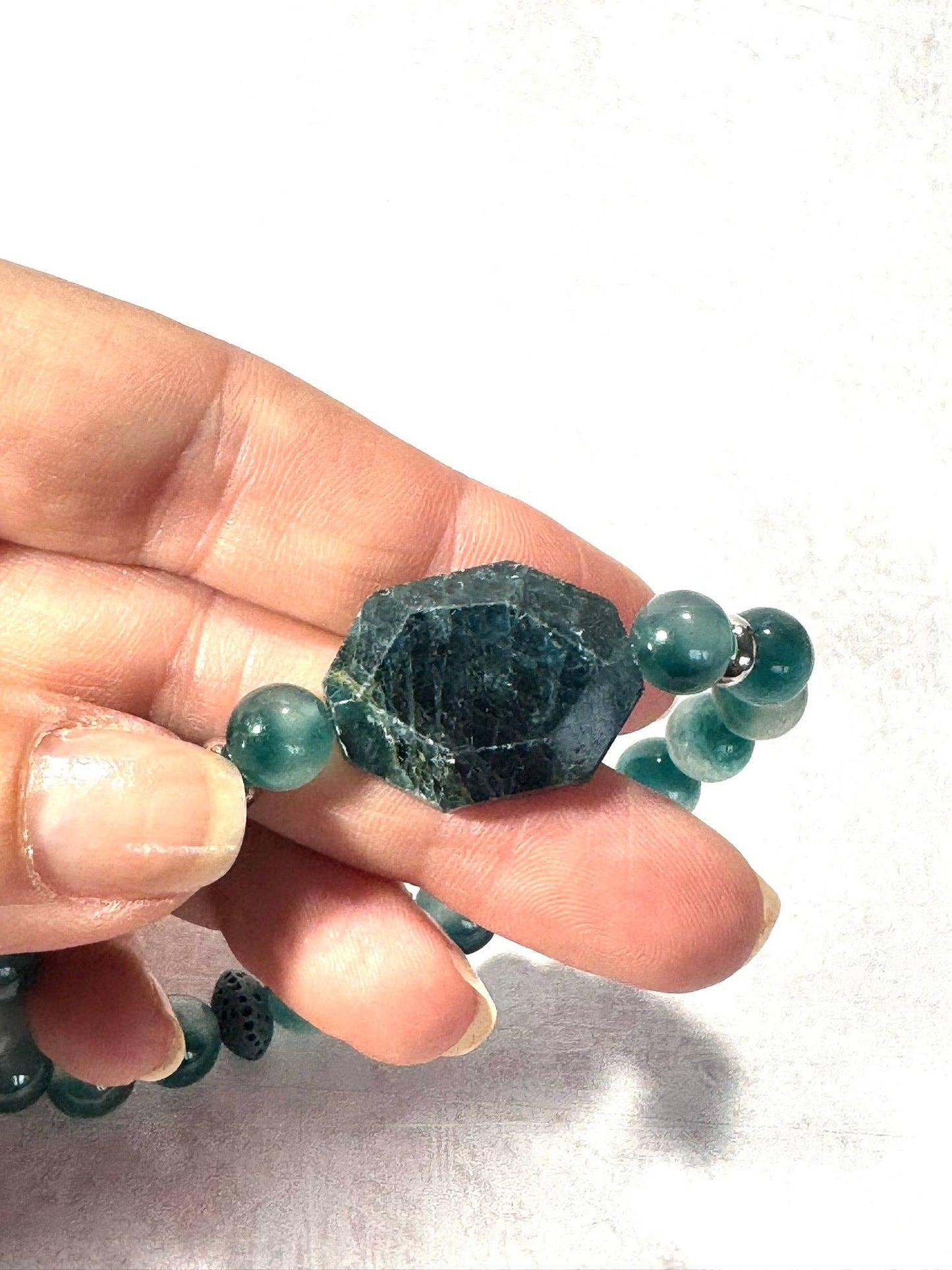 Chunky Apatite Bracelet: 7 Inch Large