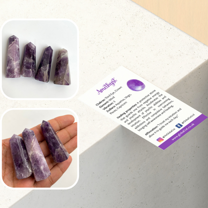 Small Obelisk Tower, 5-7cm: Amethyst