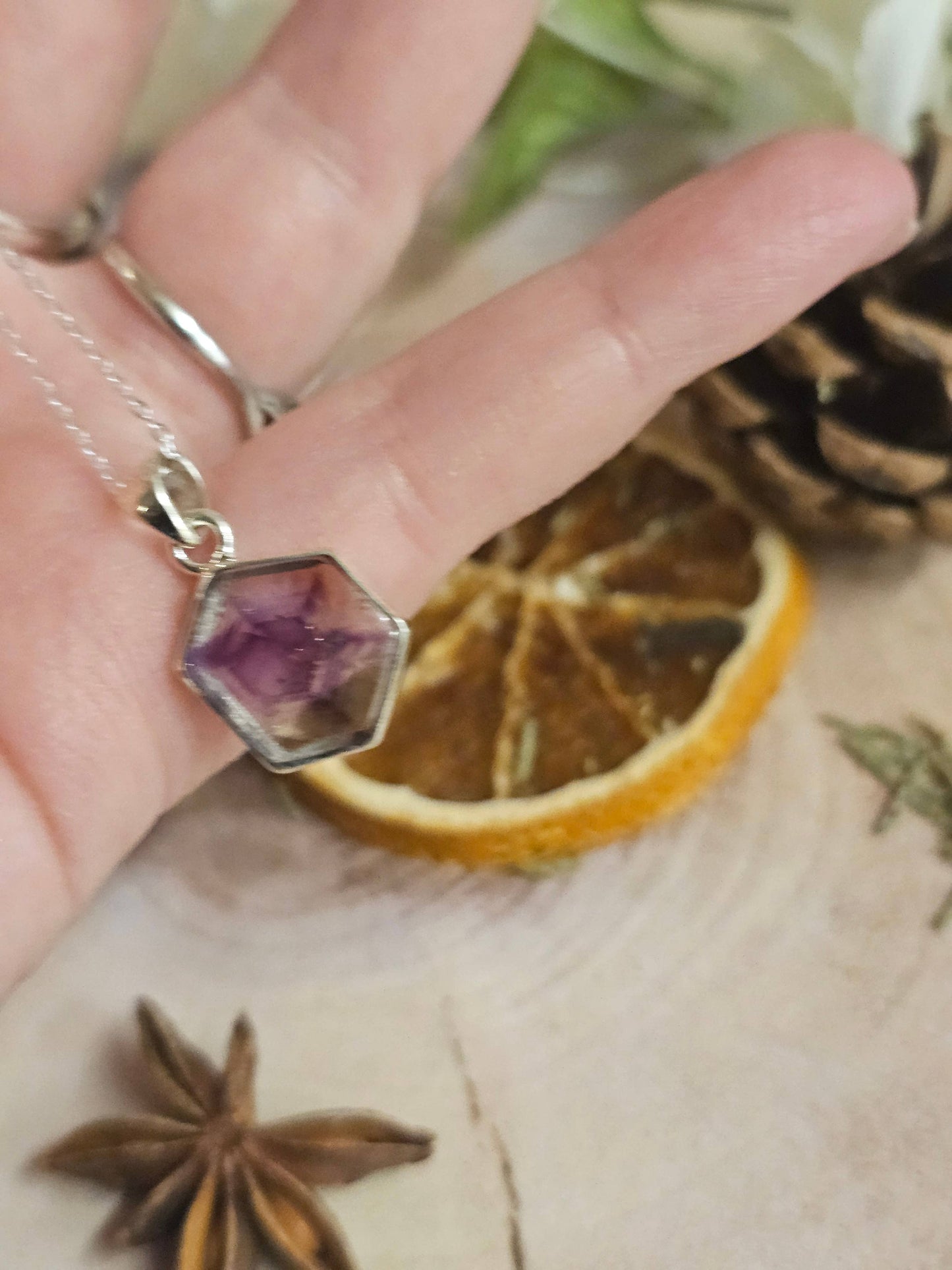 Amethyst Slice Pendant - 2.90g