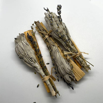 Mini Smudge Cluster, White Sage with Palo Santo and Lavender