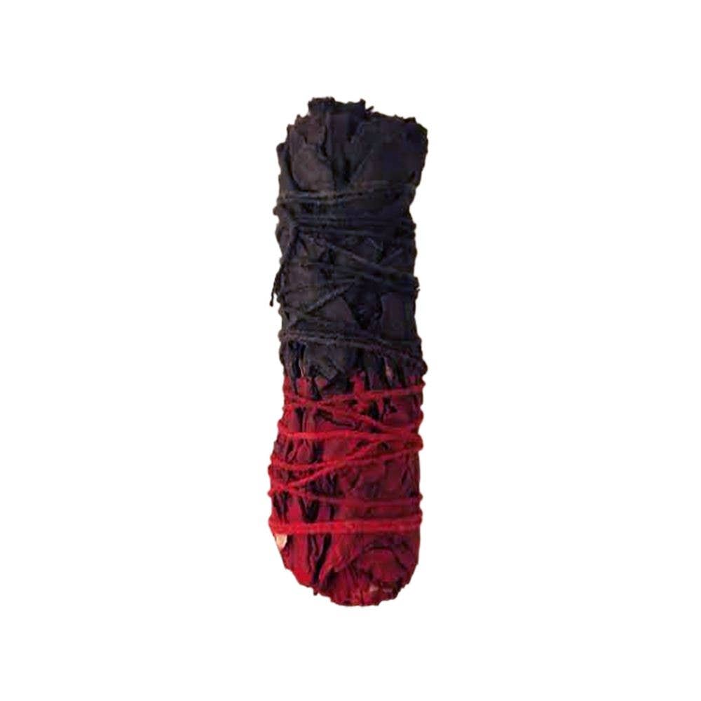 Reversible Red & Black Sage Smudge Stick - Love, 4"