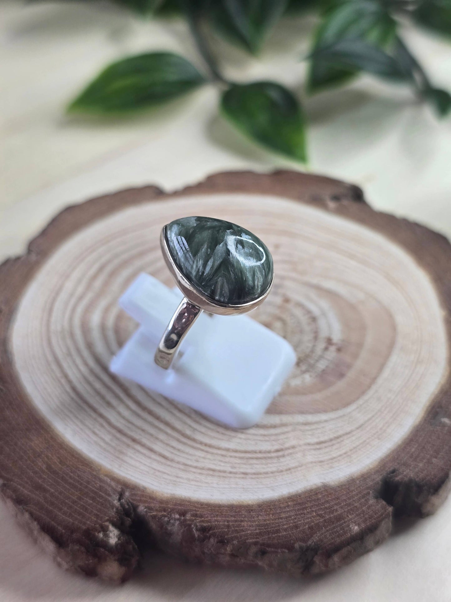 Serephenite Sterling Silver Ring - 4.0g - UK O