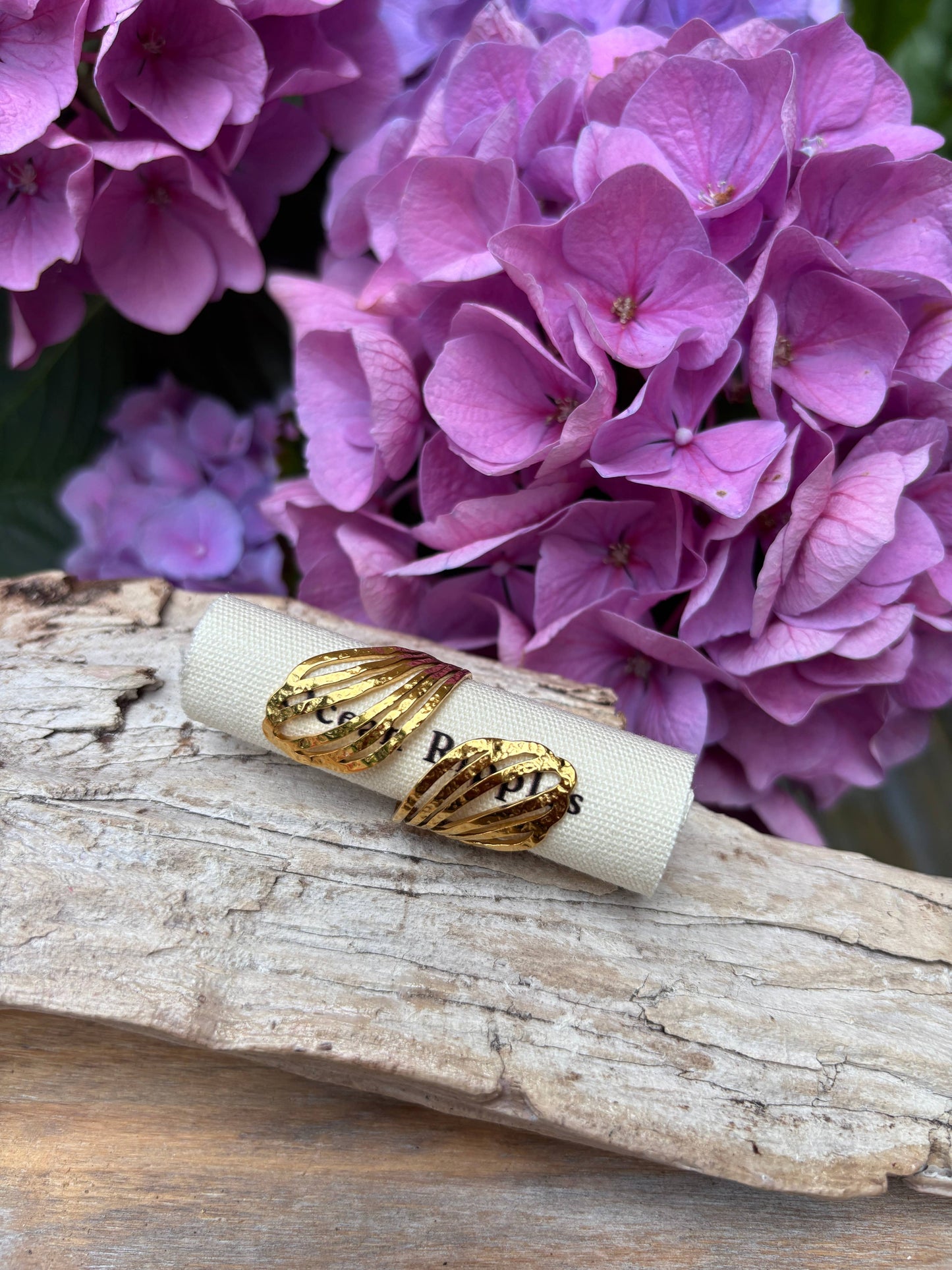 18ct Gold Plated Wave Wrap-around Ring